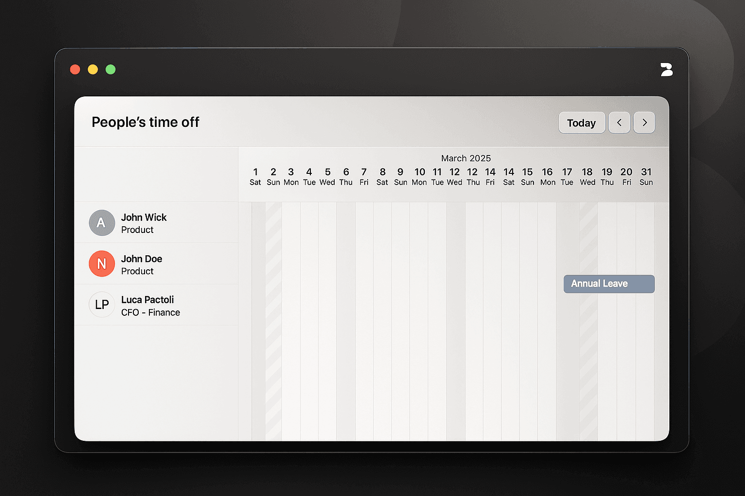 Calendar View